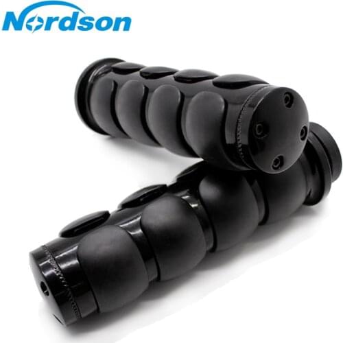 Nordson Universal 1" 25mm Motorcycle Handlebar Hand Grips For Harley Suzuki Kawasaki Yamaha Honda Steed 400/600 SHADOW 400/750