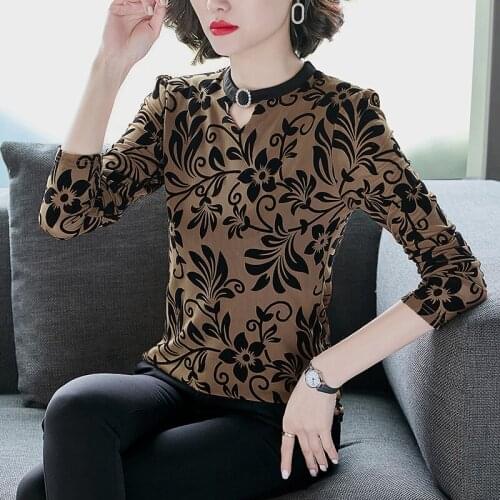 Long-Sleeved Printed Korean Fashion Spring Autumn Summer Vintage Clothes For Women T-Shirt Tops Blouses Vetement Femme 2021