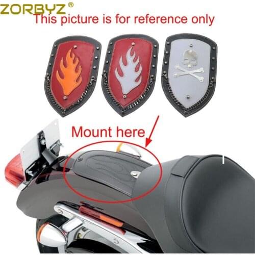 ZORBYZ Motorycle Flame Faux Leather Rear Plain Fender Bib Cover For Harley Sportster XL883 Solo Seat on 04-16