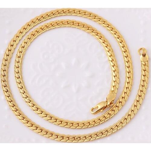1 pc gold color mens Necklace Mens Delicate Male Pendant Necklace Attractive Boy Ornaments Party Accessories
