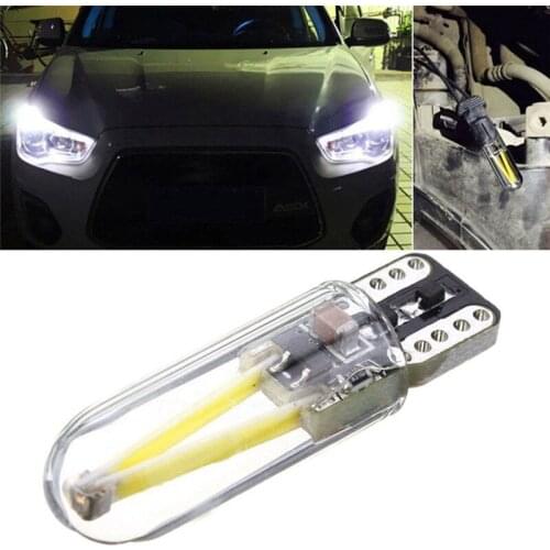 1Pcs T10 194 168 High Power Portable W5W COB LED Long Lifespan Low Consumption Silica Bright Glass License Light Bulbs#269407