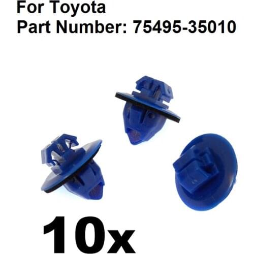 10x For Toyota Prado Land Cruiser Side Moulding Wheel Arch Flare Plastic Trim Clips, OE#75495-35010
