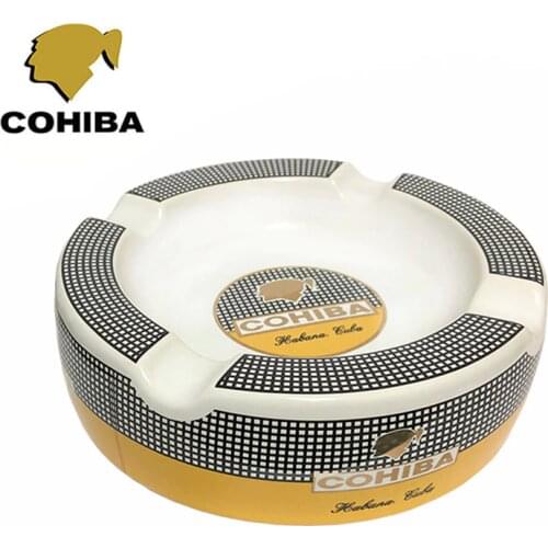 COHIBA 4 Ashtrays In 1 Design Household Luxurious Ceramic Cigar Ashtray Portable Home Cigarette Ashtray Outdoor Pocket Ashtray