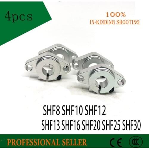 4PCS SHF8 SHF10 SHF12 SHF13 SHF16 SHF20 SHF25 SHF30 linear rail shaft support XYZ Table CNC Router SHAFTS