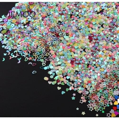 5000pcs 2.5-3mm Moon Star Heart Wedding Party Confetti Nail Sequins Flakes Art Glitter Decorations Table Decoration Party