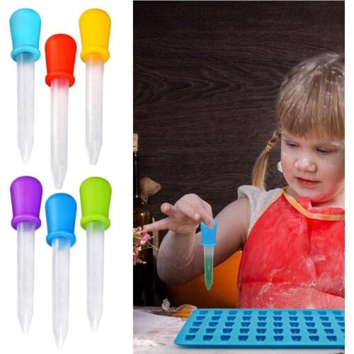 6 Pcs Baby Dropper Medicine Feeder Child Medicine Device Silicone Pipette Liquid Food Dropper Infant Utensils 5ML