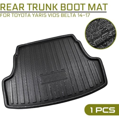 Car Carpet Rear Trunk Anti-mud Cover For Toyota Yaris Vios Belta 2014 2015 2016 2017 Floor Mat
