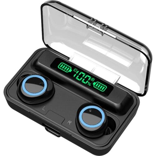 F9-3 Bluetooth 5.1 Wireless Headphones with Microphone Sport Twins Earphones Touch Control Music Earbuds TWS Headset 2800mAh