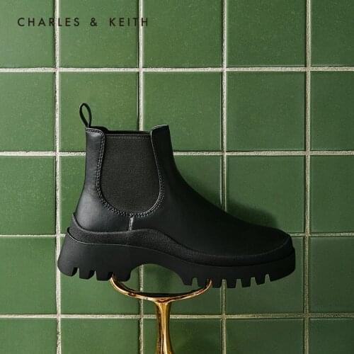 CHARLES＆KEITH New Arrival for Autumn 2020 CK1-90900083WomenS boots simple style sports short boots with elastic bands