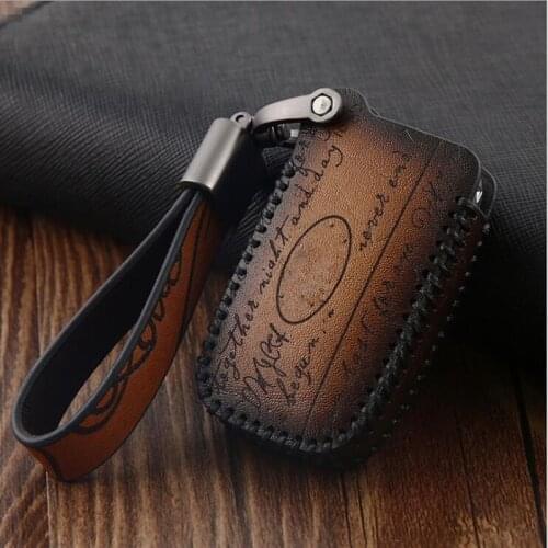 Key Shell Case Fashion Car Key Bag Fob For Land Rover Range Rover Evoque Discovery 5 Buttons Evoque Leather Key Cover For Jaguar