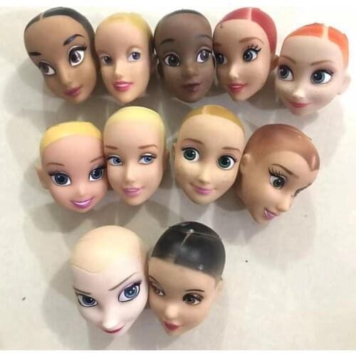 Special Offer New Brand Original heads for Handicraft Material Original Doll Head Fittings Hairless diy whitesnow princes
