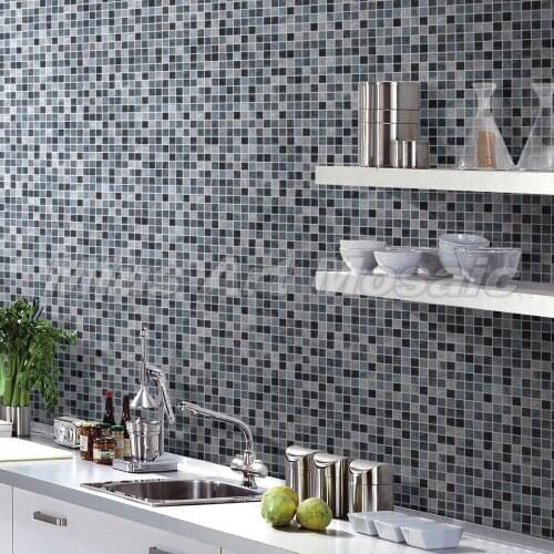 Good quality Recycled glass mosaic bathroom mosaic kitchen backsplash MR016