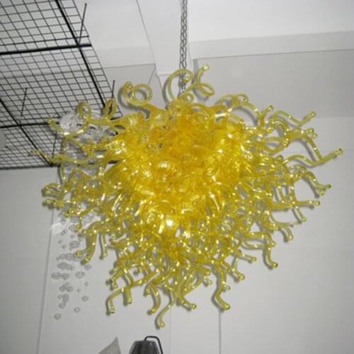 Artistic Modern Glass Chandelier Lighting Fixture Gold Color Indoor Lights Hanging Pendant Lamps 80 CM Wide