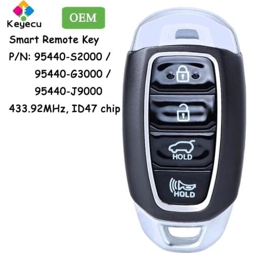 KEYECU Smart Remote Car Key With 4 Button - FOB for for Hyundai I30 Elantra GT Santa Fe Kona 95440-S2000 95440-G3000 95440-J9000