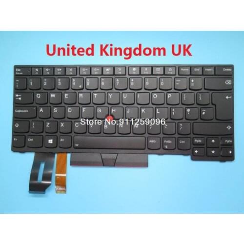 Keyboard For Lenovo For Thinkpad E480 T480S E485 L480 L380 YOGA T490 E490 E495 L390 YOGA P43S English US UK Canada CA Latin LA