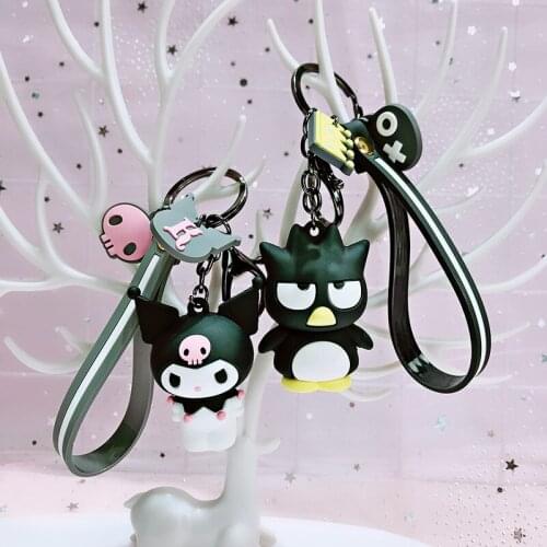Cute Keychain Holder Fashion Women Girls Kawaii Rabbit Key Chain for Female Cartoon Frog Pudding Dog Penguin Bag Pendant KeyRing