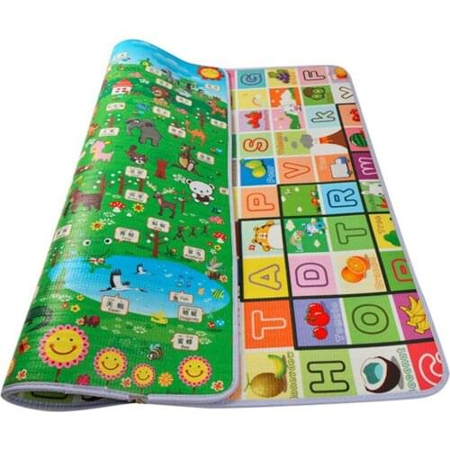 Soft Baby Crawling Carpets Fruit Letters+Animal Zoo Infant Play Mats Gym Rugs Toddler Picnic Mats Size About 200CMx180CMx0.8CM