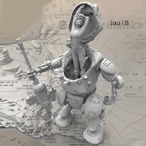 1/35 Gefechtsroboter Hammerschlag Resin kit Figure soldiers GK Film military subject Mechanical series Uncoated No colour