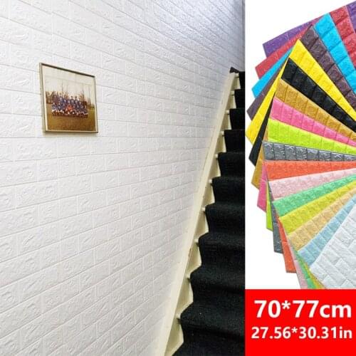 3D Wall Stickers Imitation Brick PE Bedroom Decor Waterproof Self-adhesive Wallpaper For Living Room Kitchen TV Backdrop Decor