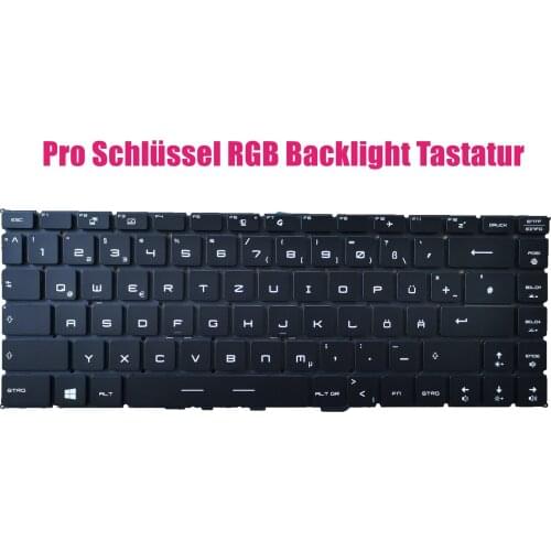 German Per key backlight keyboard for MSI GS65 Stealth 8SG/8SE/8SF/9SE/9SF/9SD/9SG S1N-3EDE2E2-D10