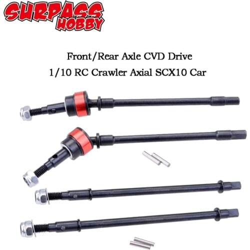 2Pcs Hard Steel Front/Rear Axle CVD Drive Shaft Dogbone For 1/10 Rc Crawler Axial Scx10
