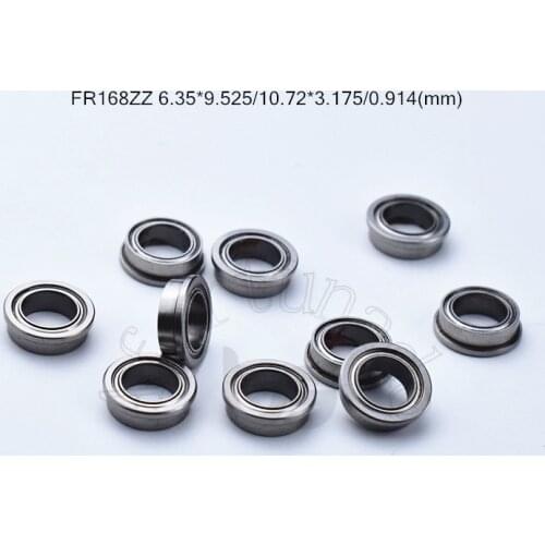 FR168ZZ 6.35*9.525*10.72*3.175*0.914(mm) 10pieces bearing metal sealed free shipping ABEC-5 chrome steel F168ZZ bearings