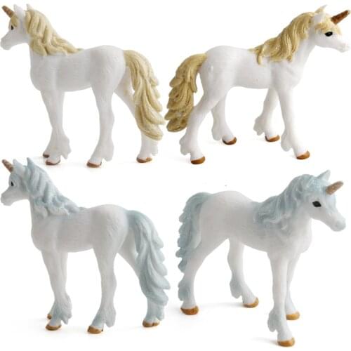 Fairy Unicorn Figures Legend Licorne Pegasus Elf Figurines Tenma Miniatures Animals Model for Kids gift Desktop Home Decor