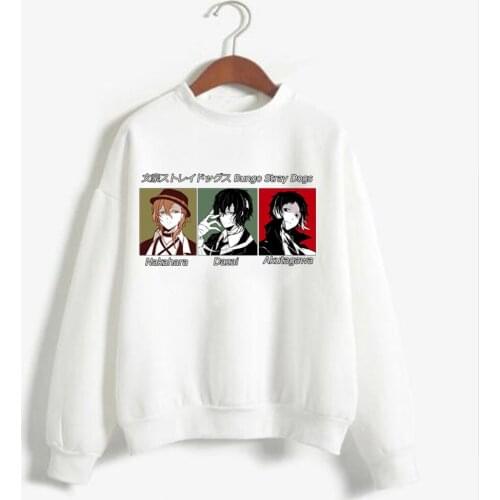 Bungo Stray Dogs Anime Sweatshirt Dazai Tops Lange Mouw Casual Mode Doek Men Anime Clothes