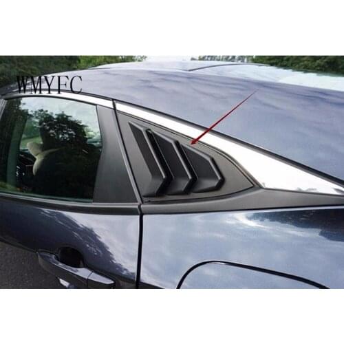 Rear Triangle Window Spoiler Wing Trim Panel Car-covers For HONDA CIVIC Sedan 10th Gen 2016 2017 Sport Car-styling