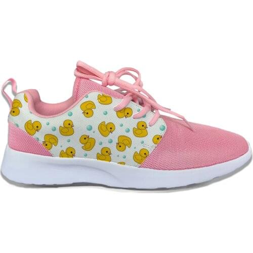 Rubber Duck Pattern Hot Cute Funny Kawaii Sport Running Shoes Casual Breathable Lightweight 3D Print Lady Women Female Sneakers