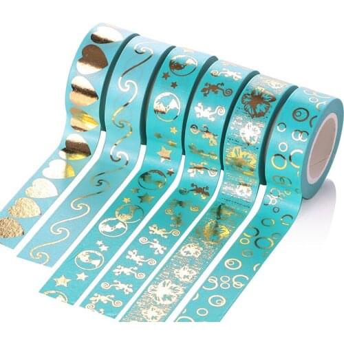 15MMX10M Chives glitter tapes color Dividing Stickers border masking adhesive paper washi tape DIY Scrapbooking Hand account