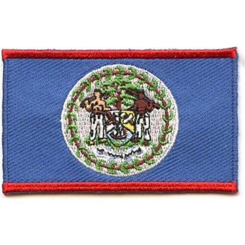 2.5" Belize Cloth Patches/Embroidery Patch with flat broder and iron on backing free shipping by Post