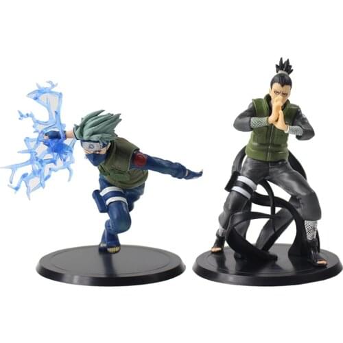 2Styles 11-17cm Naruto Shippuden Hatake Kakashi Nara Shikamaru Figure Toys PVC Model Doll Christmas Gift for Children