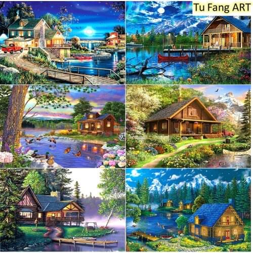 5D DIY Diamond Painting Diamond Mosaic Art Du Paysage Embroidery Full Square Drill Cross Stitch Kits Home Decoration Gifts