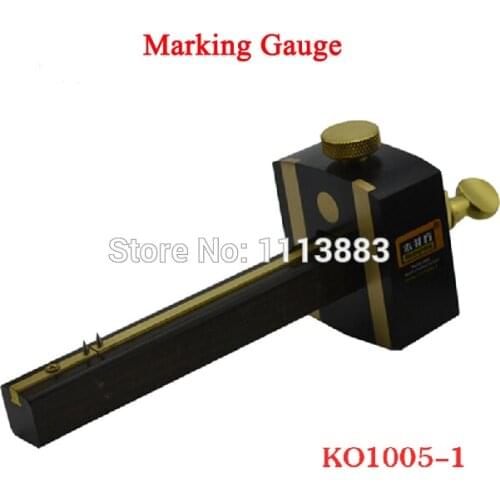 8inch/20cm Ebony Deluxe British Marking Gauge Wood Scribe Mortise Gauge With Brass Screw Woodworking Measuring Tool