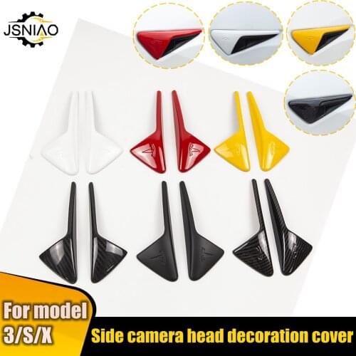 Auto Tesla Car Side Camera For Tesla Model 3 2021 Accessories Carbon Fiber ABS Protection Cover Tesla Model S Tesla Model Y X S