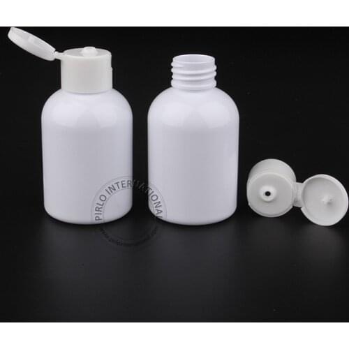 DIY Essential 50 x Travel Outdoor Essential 100ml White Plastic Cosmetic Bottles 100cc PET Lotion Bottle Empty Packaging