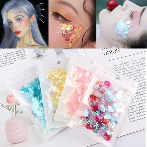 Eye Makeup Sequins Glitter Powder Face Shinny Gel Pigment Flash Cream Fairy Diamonds Rainbow Mermaid Flake Masquerade Sequins