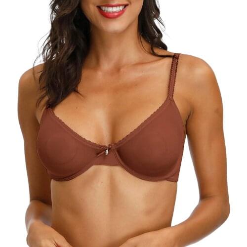 Hot Selling Women bra see through sexy gauze mesh transparent ultra thin Bras Strength Underwire B C D E F 75 80 85 90 95 100