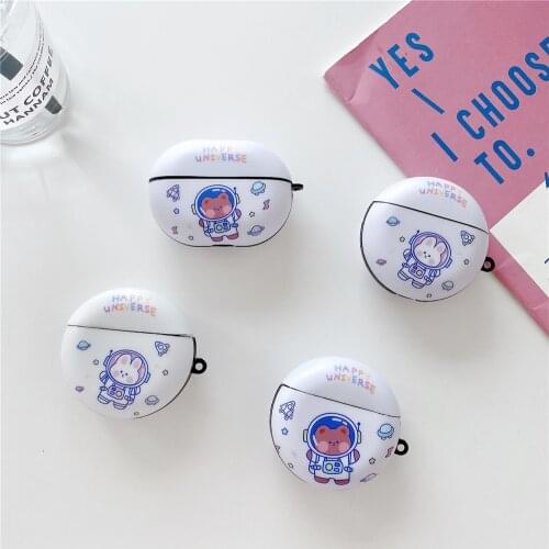 Cartoon Rabbit bear Case For HUAWEI FreeBuds pro 3 Cover Cute Space Astronaut Bluetooth Earphone Cases Silicone Headpone Box
