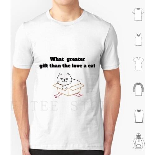The Cat In The Box T Shirt Cotton Men DIY Print Cat Cat Funny White Cat Black Cat Cat Funny Funny Cat Cats Kitty Black Cat