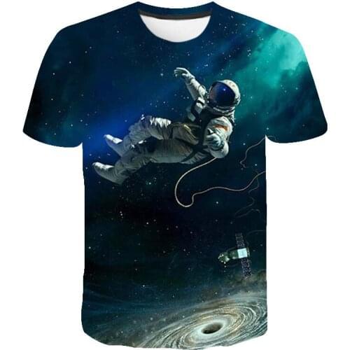 3D Printed T-shirts Universe Space Galaxy Astronaut Boy Girl Kids Fashion Cool Summer Men Women Children Streetwear Tops Tee