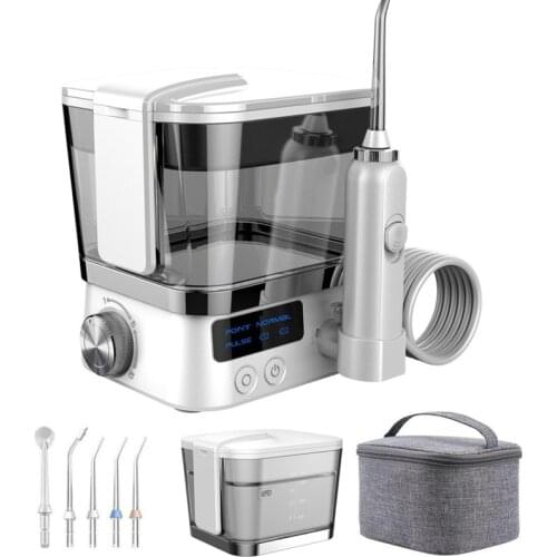 Oral Irrigator 5Pcs Tips Dental Water Flosser Electric Cleaner 600ML Oral Hygiene Dental Flosser Water Flossing USB Mode