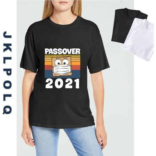 JKLPOLQ Unisex T-Shirt Tu Vintage Passover 2021 Matzo Dabbing Seder Jewish Family Mens Shirt Short Sleeve Funny Cartoon Tee