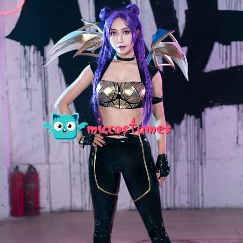 K/DA Pop Star Girls KaiSa Cosplay Costume Woman Halloween Outfit Costume