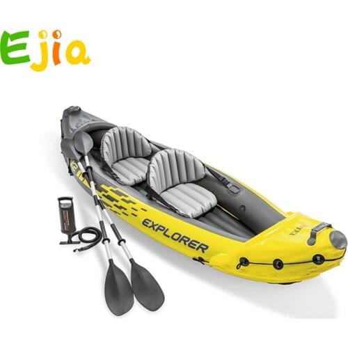 K2 Kayak, 2-Person Inflatable Kayak Set with Aluminum Oars and High Output Air Pump With Paddle,Load 180KGS