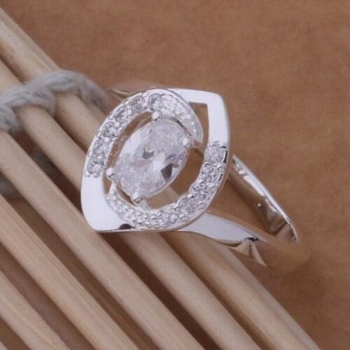 925 Sterling Silver Ring Fashion Jewerly Ring Women&Men Apricot stone inlaid stone /eetamwaa fupaolwa AR370