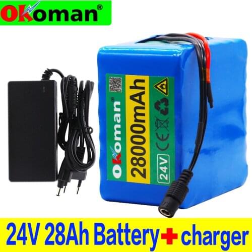 24V 28Ah 6S5P 18650 Li-ion Battery 25.2v 28000mAh Electric Moped Bike / Electric / Li-ion Battery + 2A Charger