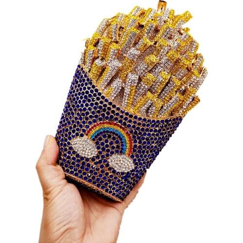 Fashion Luxury Crystal Bags Designer rhinestone Chips Clutch Bags for Ladies Purse Wedding Bridal Evening Bags