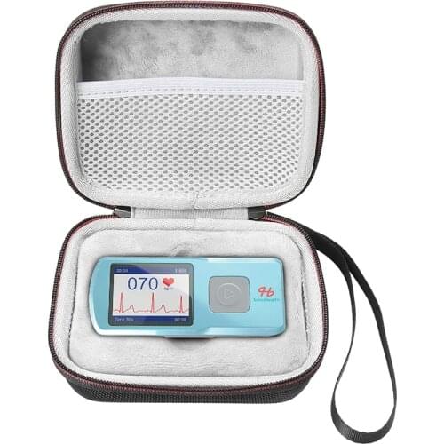 Newest Hard Zipper Protective Case for EMAY/CONTEC Handheld Portable EKG Monitor Carrying Storage Bag (only case)